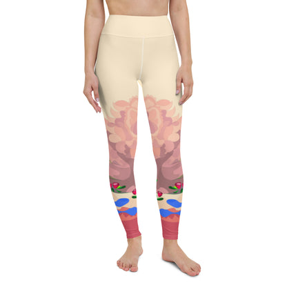 Creamy Dragon Yoga Leggings