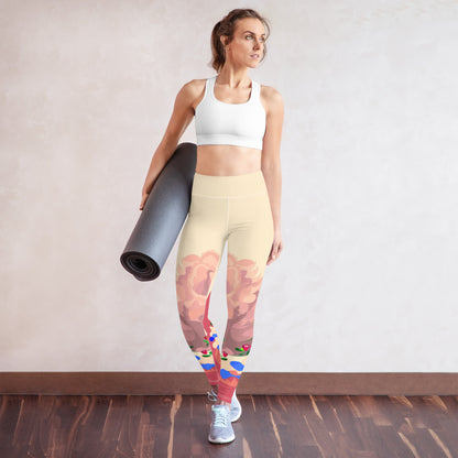 Creamy Dragon Yoga Leggings