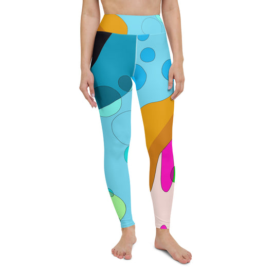 Bubbles in Pink Cave Yoga Leggings