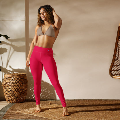 Valentine Pink "Jubilee" Yoga Leggings (Solid Color)