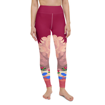 Cranberry Dragon Yoga Leggings