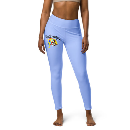 ‘’Pharaoh” Powder Blue Yoga Leggings