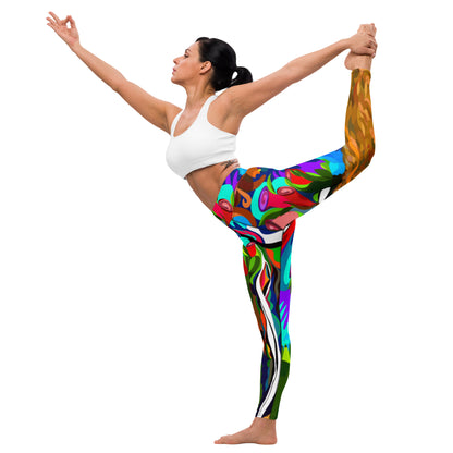 Swimming in Tulips Yoga Leggings