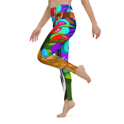 Swimming in Tulips Yoga Leggings