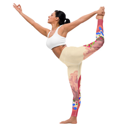 Creamy Dragon Yoga Leggings