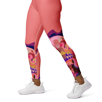 Salmon "Jubilee" Yoga Leggings