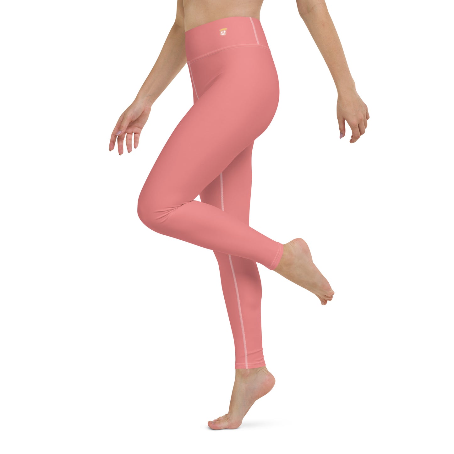 Salmon "Jubilee" Yoga Leggings (Solid Color)