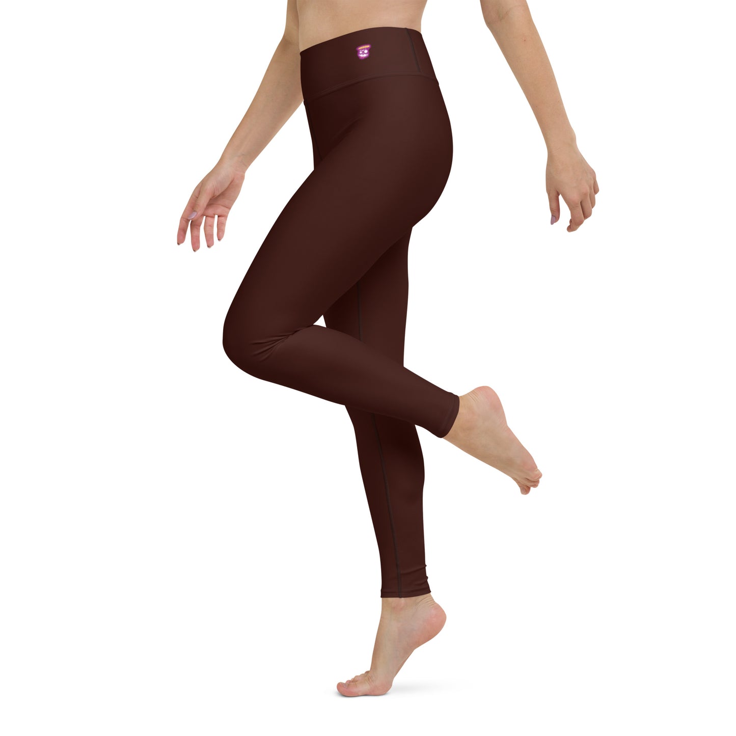 Deep Brown "Jubilee" Yoga Leggings (Solid Color)