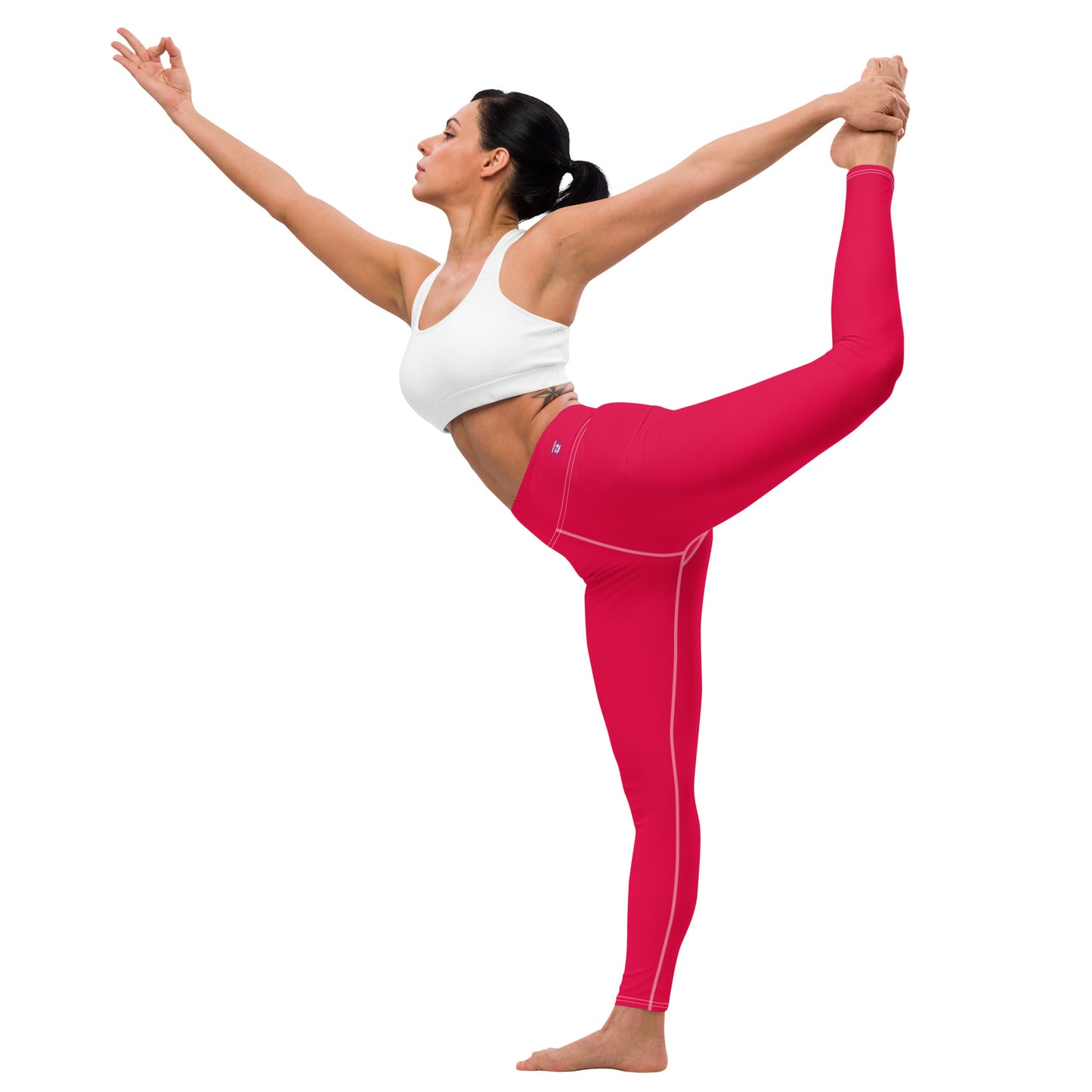 Valentine Pink "Jubilee" Yoga Leggings (Solid Color)