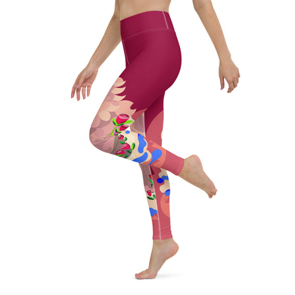 Cranberry Dragon Yoga Leggings