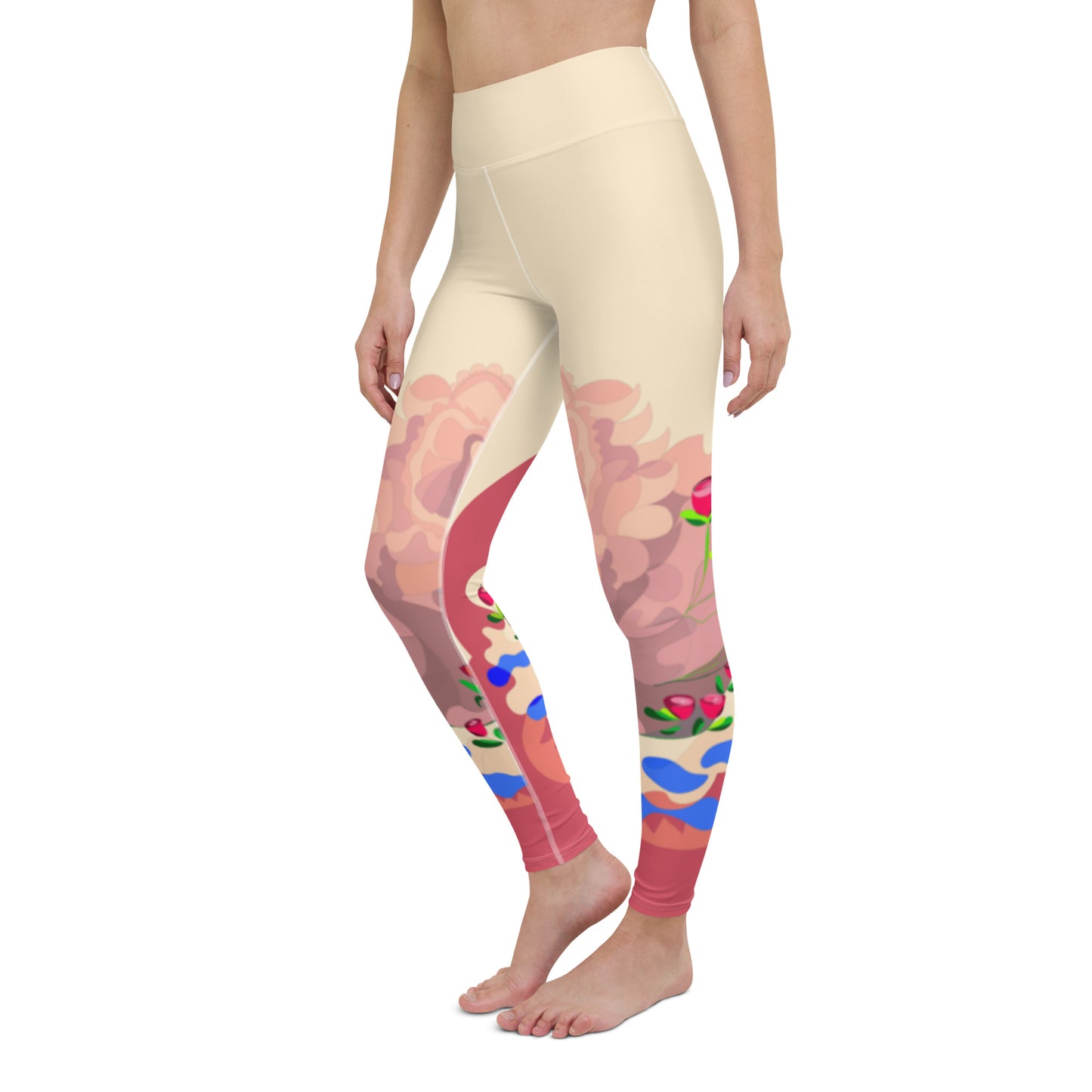 Creamy Dragon Yoga Leggings