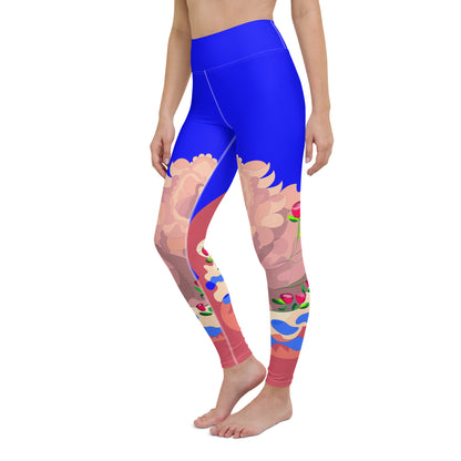 Night Sky Blue Dragon Yoga Leggings