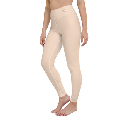 Almond Cream "Jubilee" Yoga Leggings (Solid Color)