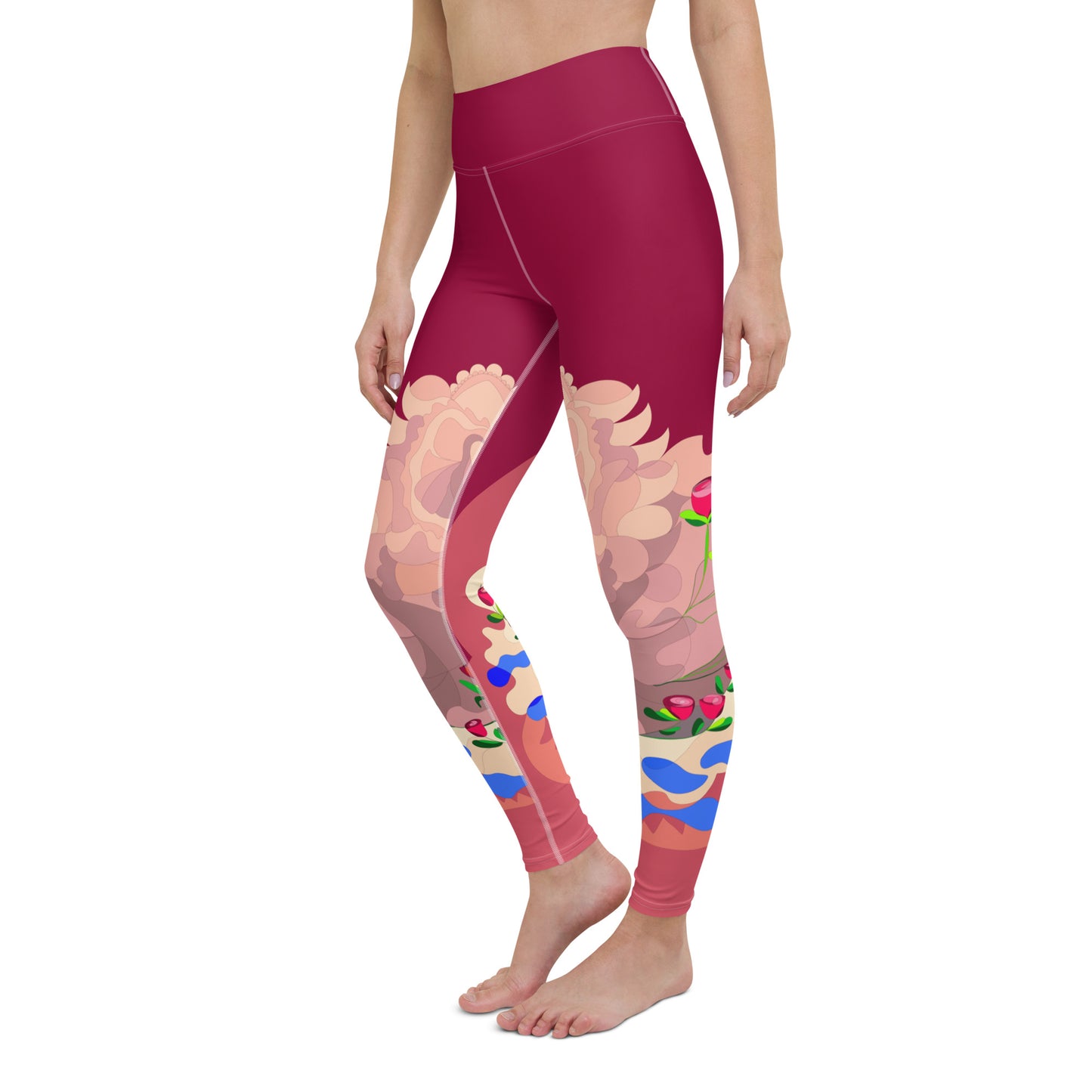 Cranberry Dragon Yoga Leggings