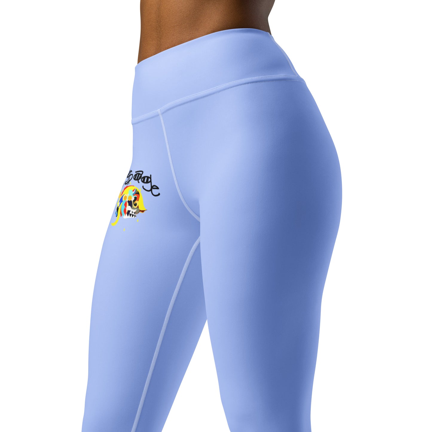 ‘’Pharaoh” Powder Blue Yoga Leggings