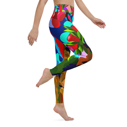 Swimming in Tulips Yoga Leggings