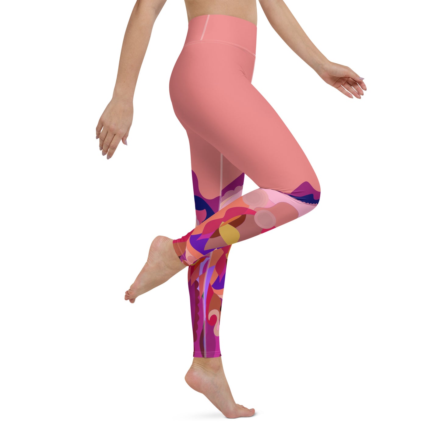 Salmon "Jubilee" Yoga Leggings