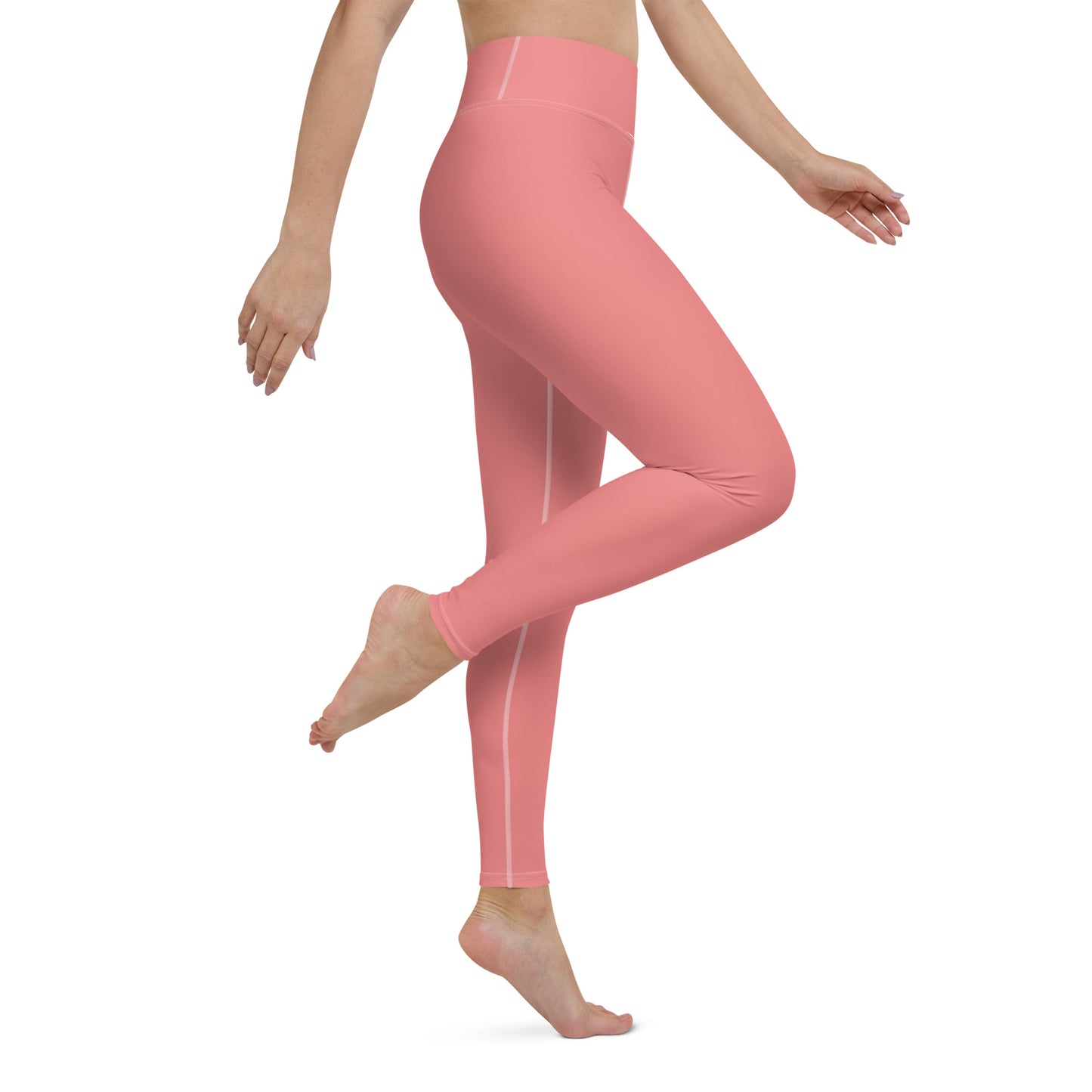 Salmon "Jubilee" Yoga Leggings (Solid Color)