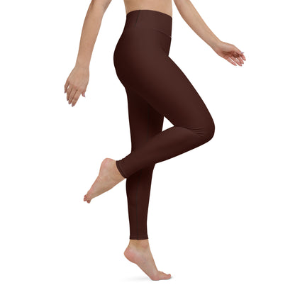 Deep Brown "Jubilee" Yoga Leggings (Solid Color)