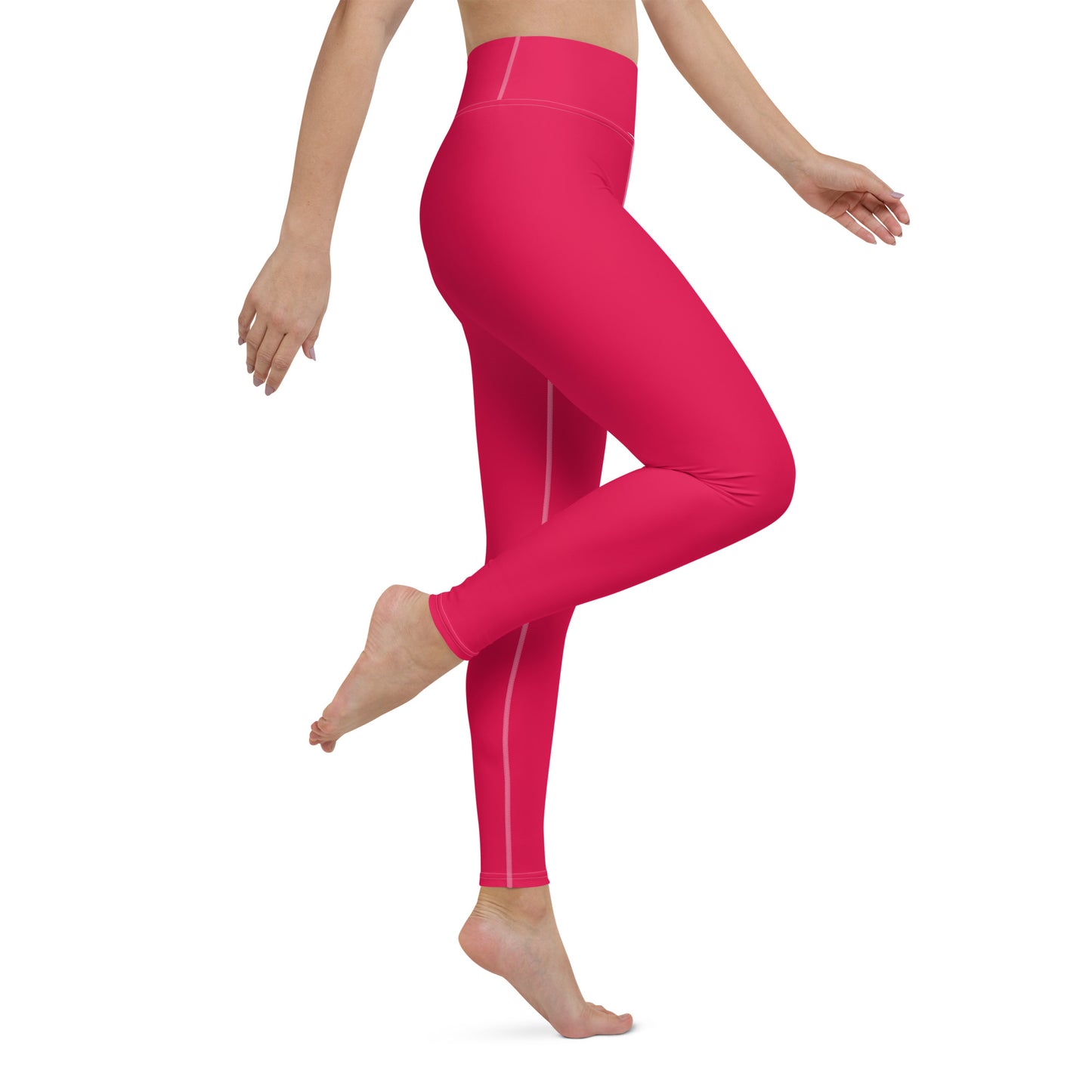 Valentine Pink "Jubilee" Yoga Leggings (Solid Color)