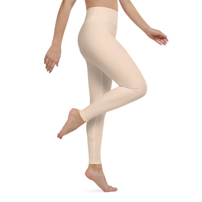 Almond Cream "Jubilee" Yoga Leggings (Solid Color)