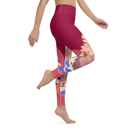 Cranberry Dragon Yoga Leggings