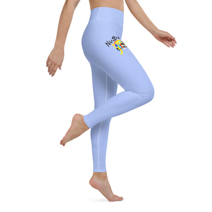 ‘’Pharaoh” Powder Blue Yoga Leggings