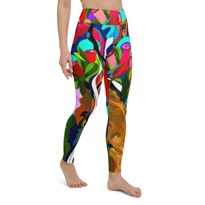 Swimming in Tulips Yoga Leggings