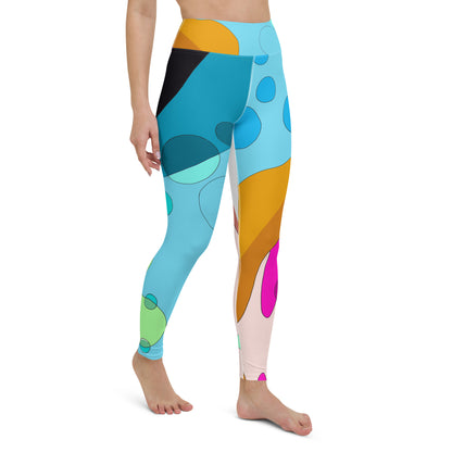 Bubbles in Pink Cave Yoga Leggings