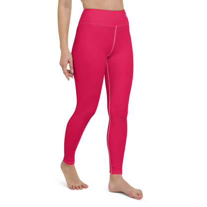 Valentine Pink "Jubilee" Yoga Leggings (Solid Color)