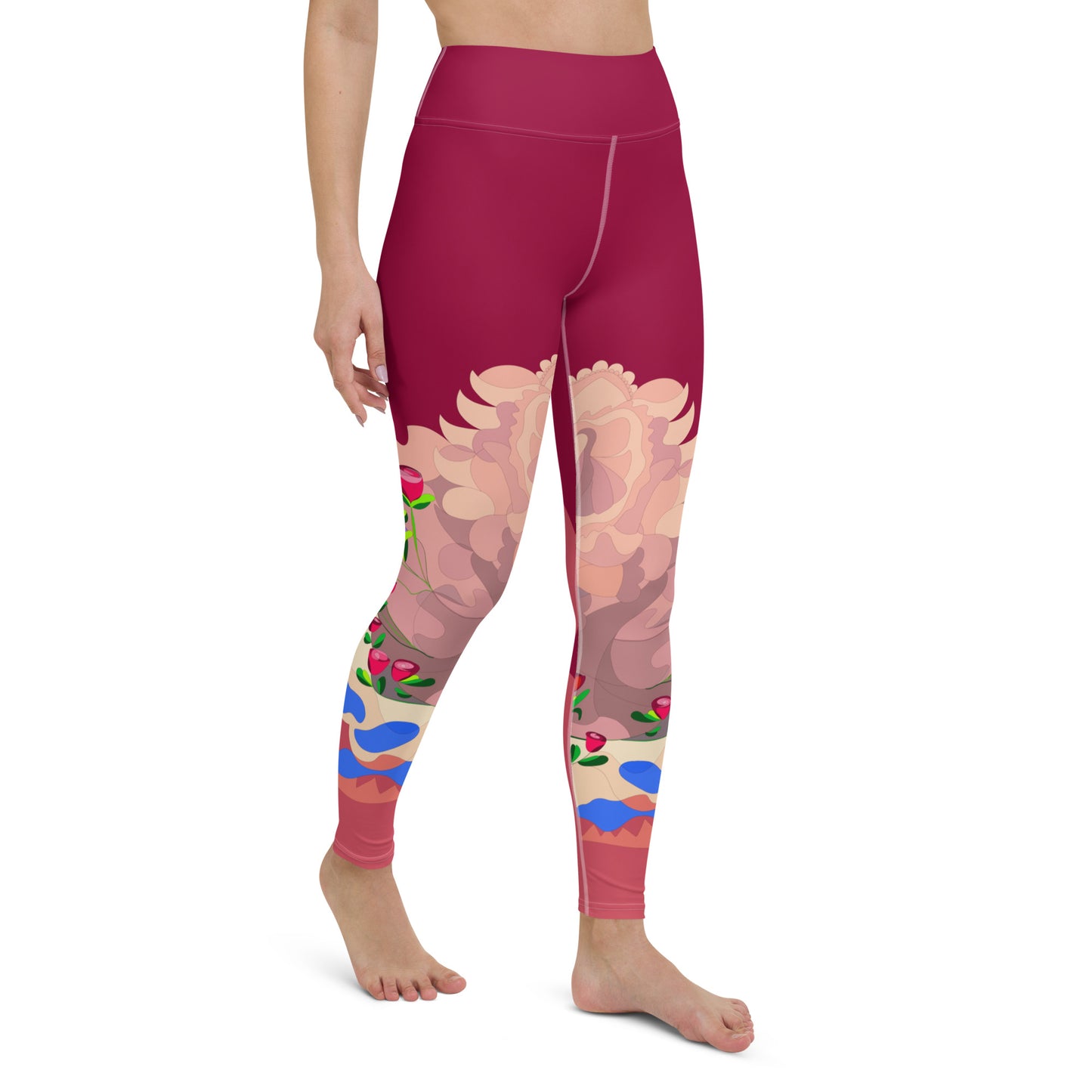 Cranberry Dragon Yoga Leggings