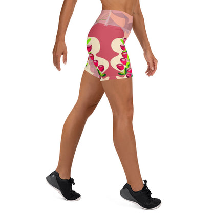 Dancing in Tulips Yoga Shorts