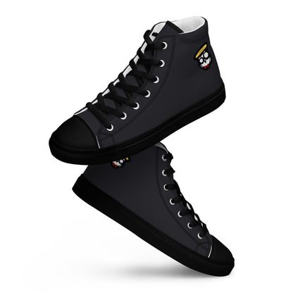 Dark Gray "The Classic's" High Top Canvas Shoes in Black (Men's)