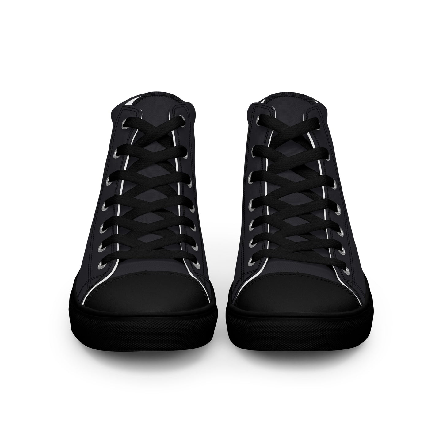 Dark Gray "The Classic's" High Top Canvas Shoes in Black (Men's)