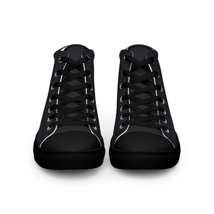 Dark Gray "The Classic's" High Top Canvas Shoes in Black (Men's)