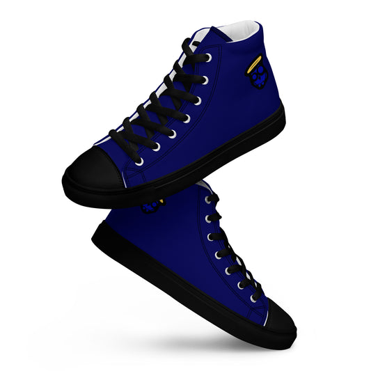 Blue Indigo "The Classic's" High Top Canvas Shoes in Black (Men's)