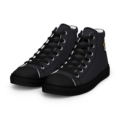 Dark Gray "The Classic's" High Top Canvas Shoes in Black (Men's)