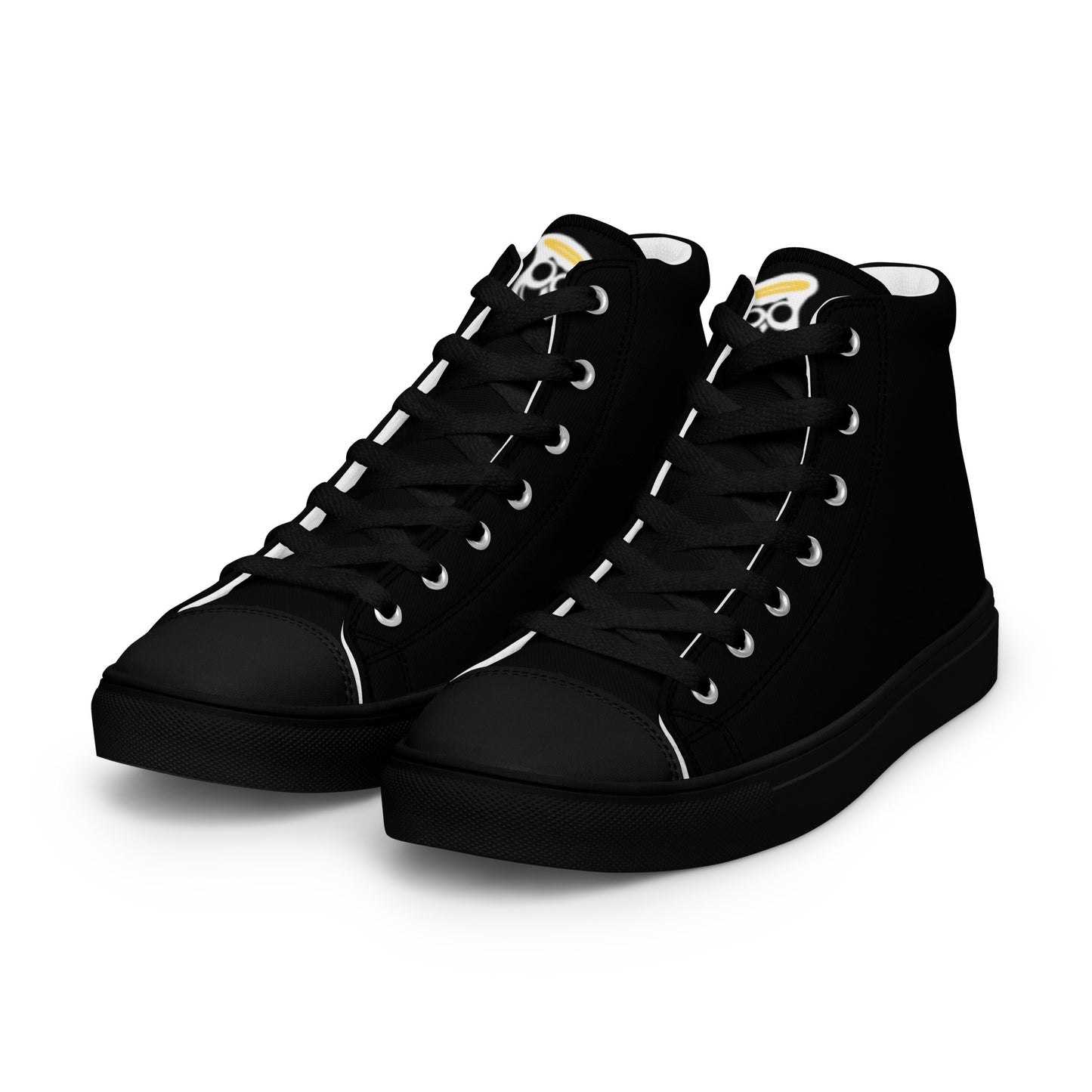 Black On Black "The Classic's" in White High Top Canvas Shoes (Men's)