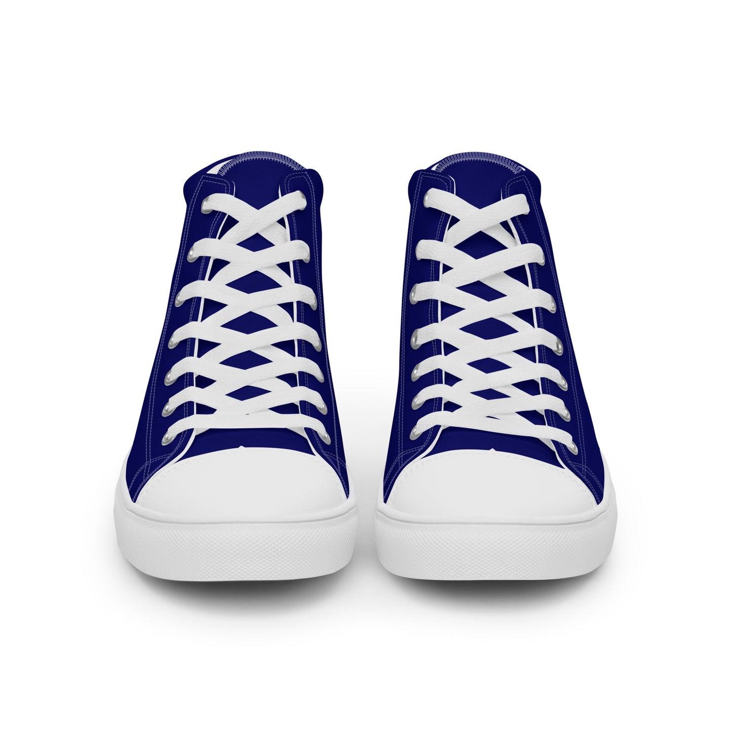 Indigo Blue "The Classic's" High Top Canvas Shoes in White (Men's)