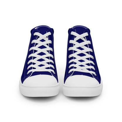 Indigo Blue "The Classic's" High Top Canvas Shoes in White (Men's)