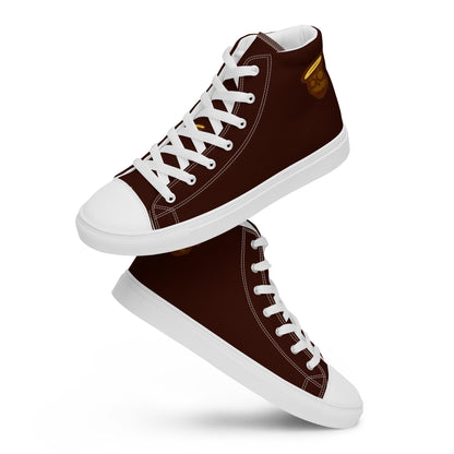 Chocolate Maroon "The Classic's" High Top Canvas Shoes (Men's)