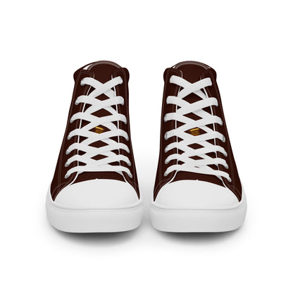 Chocolate Maroon "The Classic's" High Top Canvas Shoes (Men's)