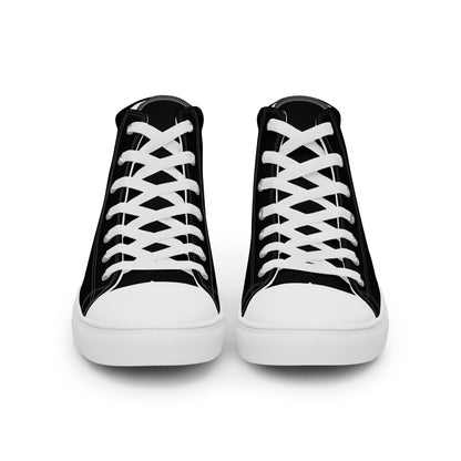 Black "The Classic's" High Top Canvas Shoes in White (Men's)