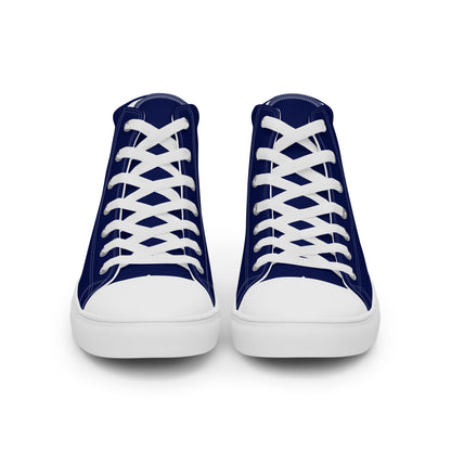 Midnight Dark Navy Blue "The Classic's" High Top Canvas Shoes (Men's)