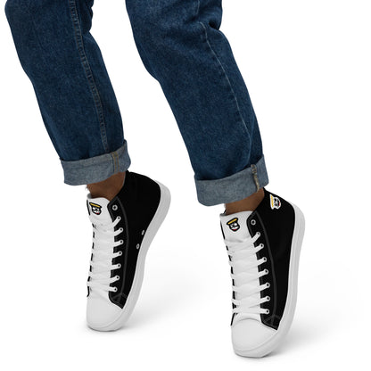 Black & White "Biracials" High Top Canvas Shoes (Men's)