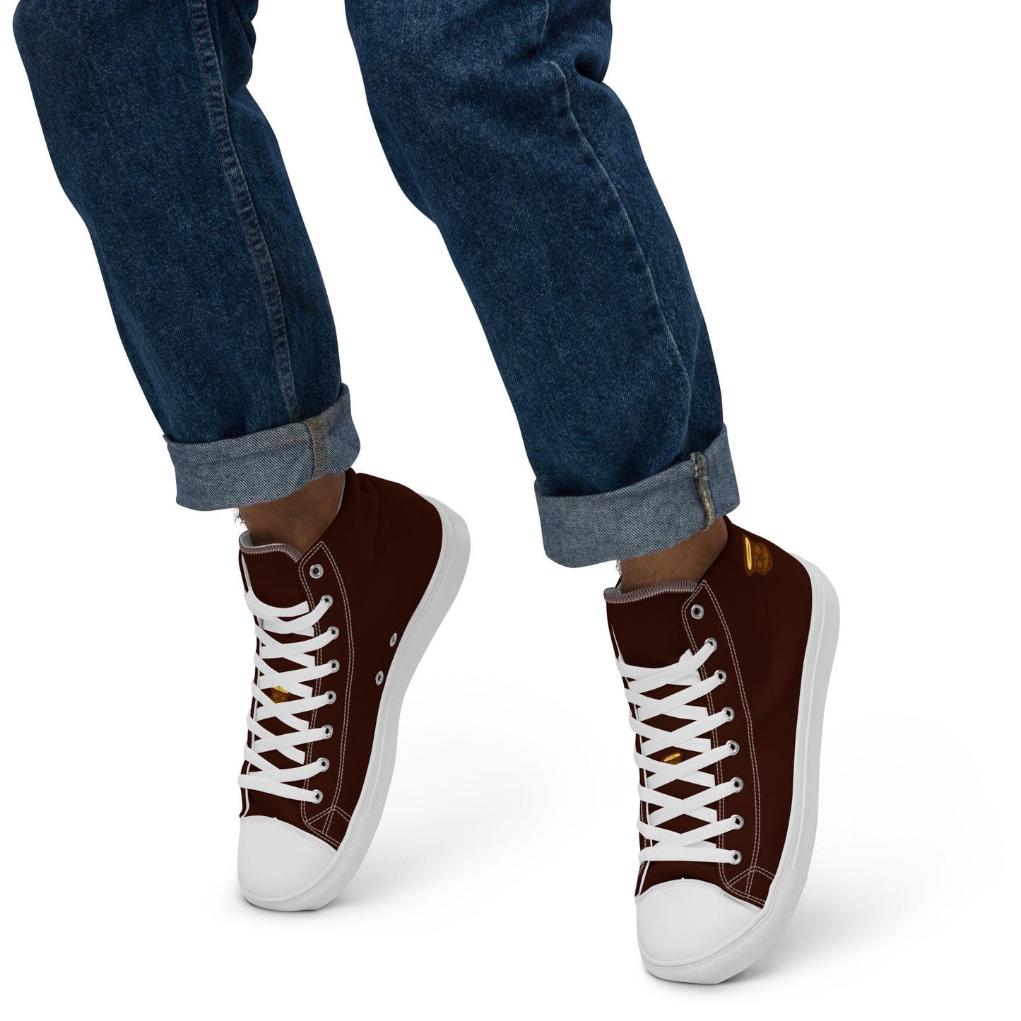 Chocolate Maroon "The Classic's" High Top Canvas Shoes (Men's)