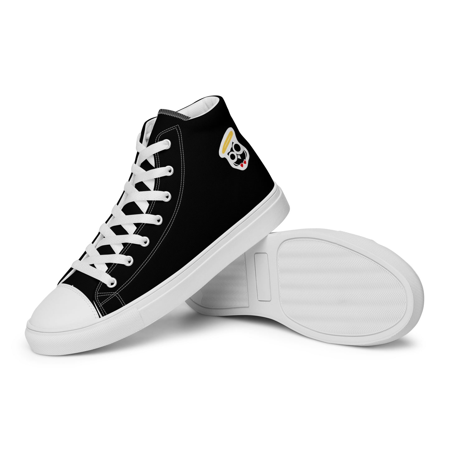 Black "The Classic's" High Top Canvas Shoes in White (Men's)