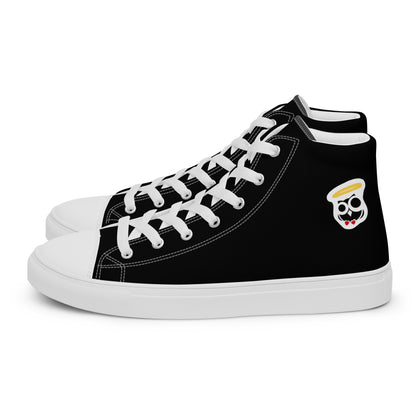 Black "The Classic's" High Top Canvas Shoes in White (Men's)