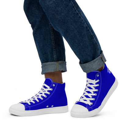 Bright Blue "The Classic's" High Top Canvas Shoes (Men's)