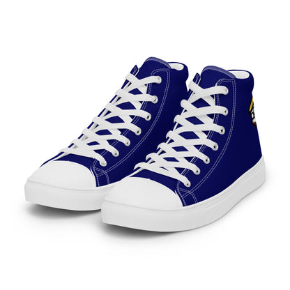 Indigo Blue "The Classic's" High Top Canvas Shoes in White (Men's)